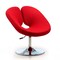 Manhattan Comfort Perch Adjustable Chair in Red and Polished Chrome AC037-RD - alternate 1